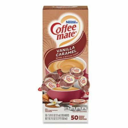 Nestle Coffeemate, LIQUID COFFEE CREAMER, VANILLA CARAMEL, 0.38 OZ MINI CUPS, 50PK 79129